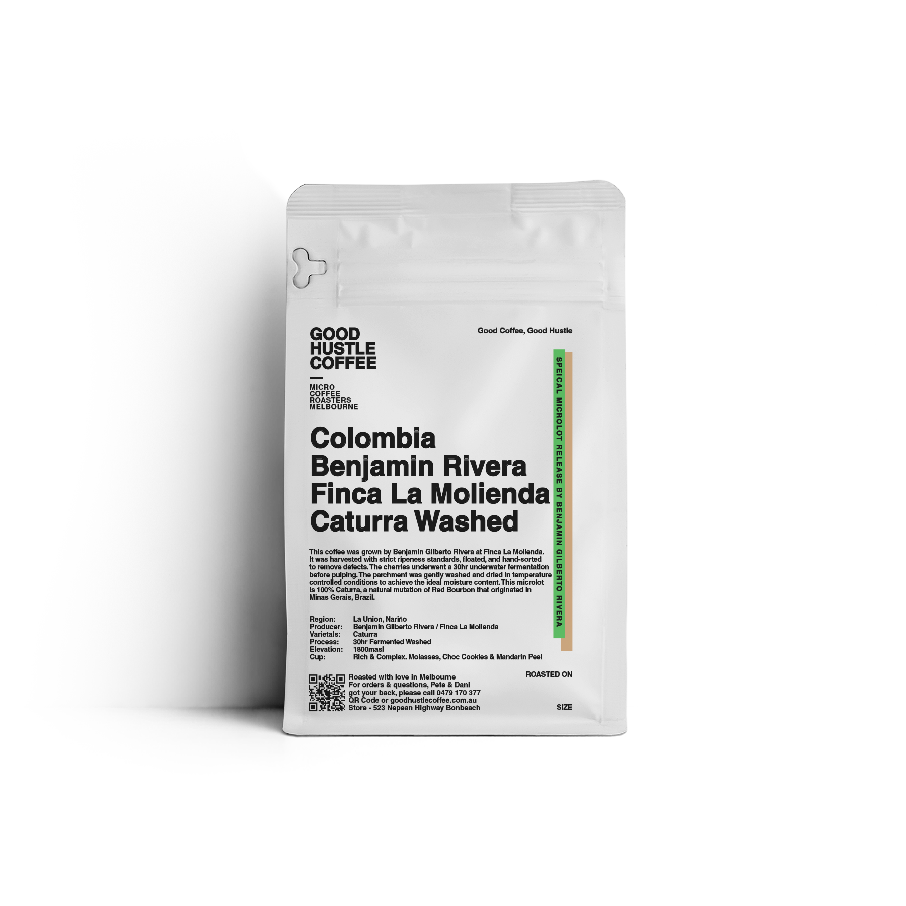Colombia | Benjamin Gilberto Rivera, Finca La Molienda, Caturra / 30hr Fermented Washed